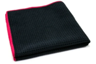 Waffle-Weave Window and Glass Microfiber Cleaning Towel 400 gsm, 16 in. x  16 in.